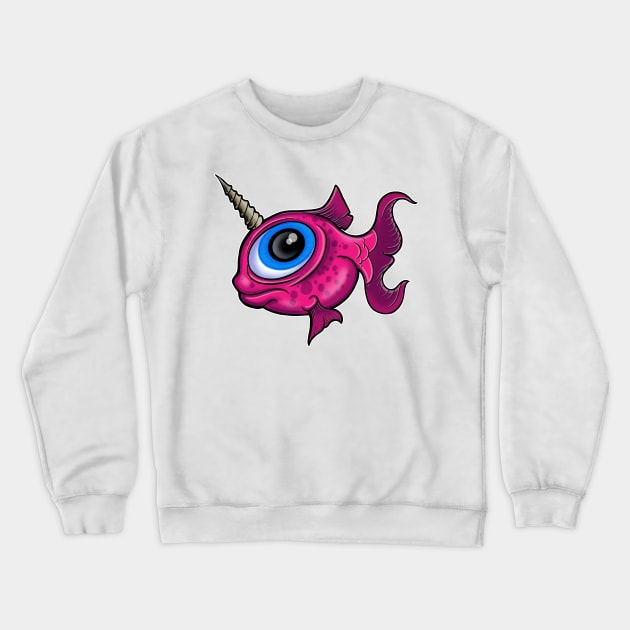 Cute Unicorn Fish Crewneck Sweatshirt by Space Truck